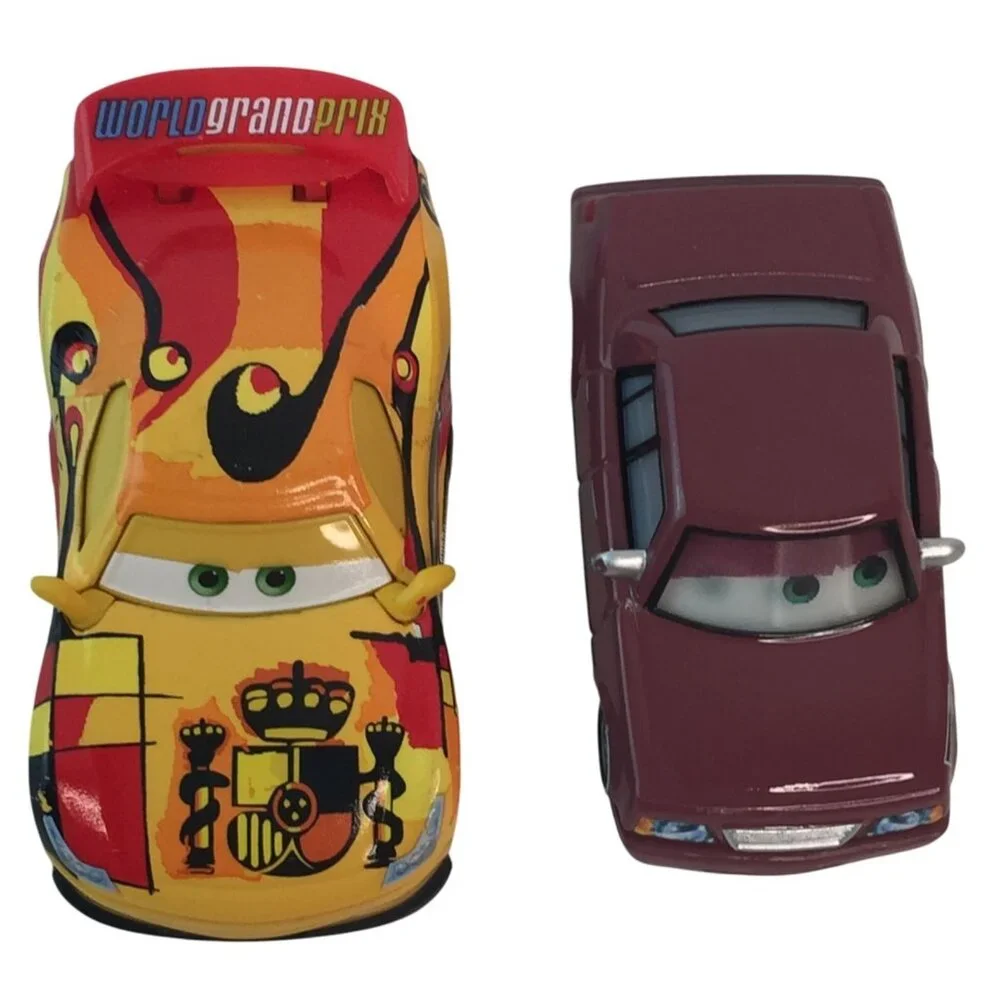 Disney Pixar Cars Diecast TJ Hummer Johnny Miguel‎ & Lenticular Eyes Skip Ricter